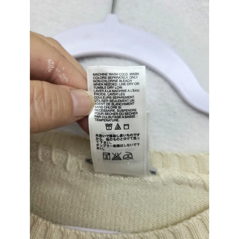 Vintage Tan‎ The North Face Mens Pullover Sweater Sleeve Patch L